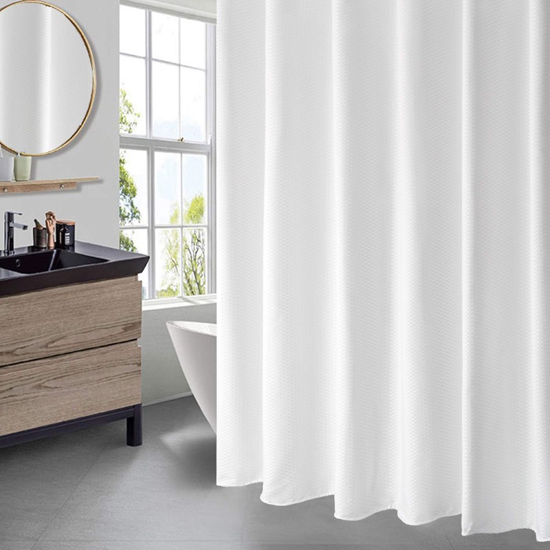 AooHome 36x72 Inch Shower Curtain, Stall Size Fabric Weave Waffle