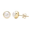 Sterling Silver Pearl Stud Earrings for Women Girls, Handpicked Freshwater