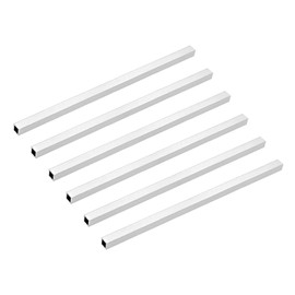 TOP-VIGOR 6Pcs 6063 Aluminum Square Tube, 8mm x 8mm x 1mm Wall Thickness 200mm Length Aluminum Tubing Seamless Straight Pipe Metal Tube for Machinery Frame Construction DIY Projects