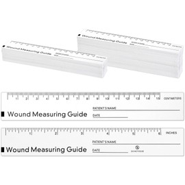Janlaugh 250 Pcs Wound Ruler 6 Inch Wound Measuring Tape Paper Wound Measuring Guide Ruler Double Sided Disposable Paper Tape Measure Wound Measurement Tools for Nurses Body Wound Care