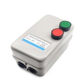 GOLACOD Magnetic Electric Motor Starter 220V 4KW 5.5HP 3 Phase or Single Phase Magnetic Switch Motor Starter Fit for Air Compressor Electric Motor Switch