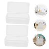 LIFKOME 2pcs Plastic Storage Box with Lid Medium Long Container