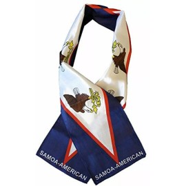 RFCO American Samoa Country Lightweight Flag Printed Knitted Style Scarf 8"x60"