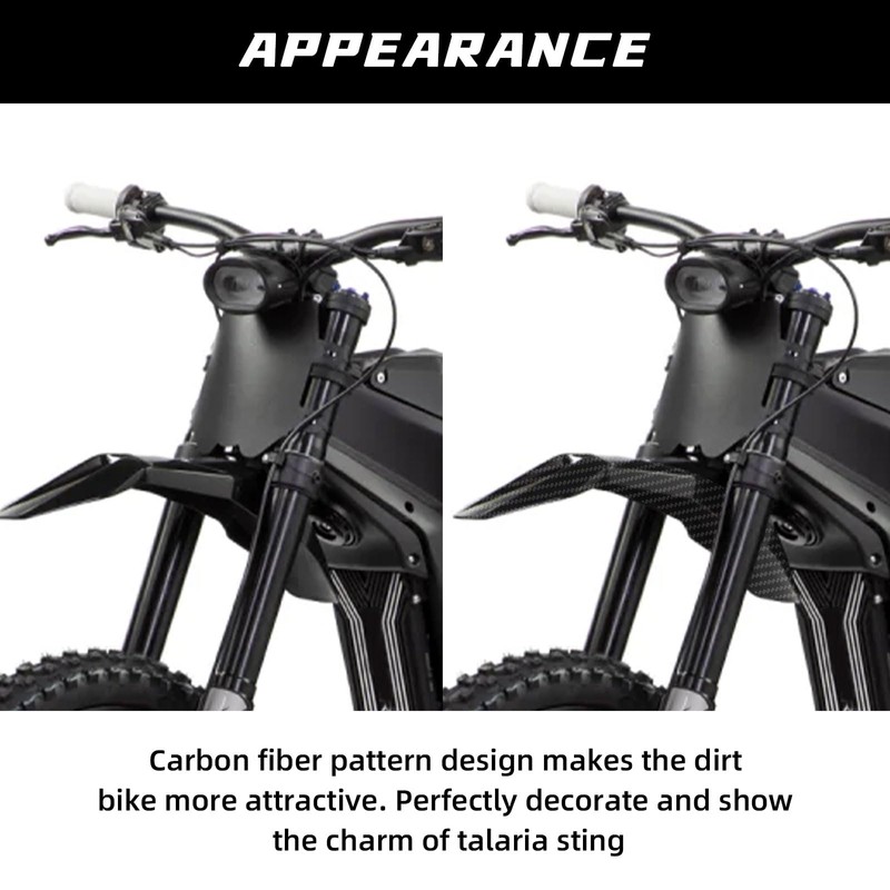 CHANGCHENG Motorcycle Front Fender Talaria Mud Guard Protector Carbon Fiber