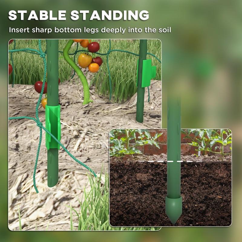 Outsunny Cucumber Trellis, 6' Tall Arch Trellis for Climbing Plants