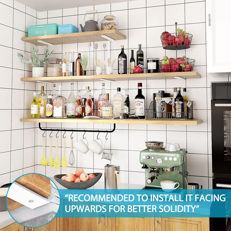 WELDUN 2 Pack Floating Shelf Brackets 15 cm, Heavy Duty