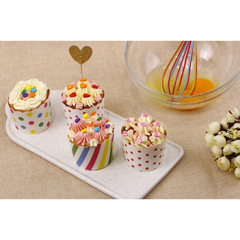 Webake Muffin Papierförmchen Cupcake Formen Papier 50 Stück Muffinförmchen in