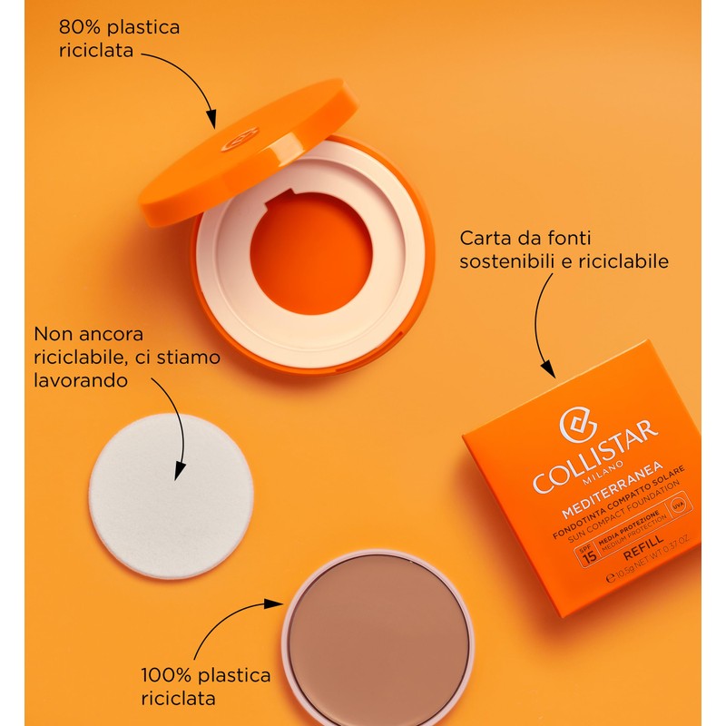 COLLISTAR Mediterranea Fondotinta Compatto Solar SPF 15 Refill No. 04