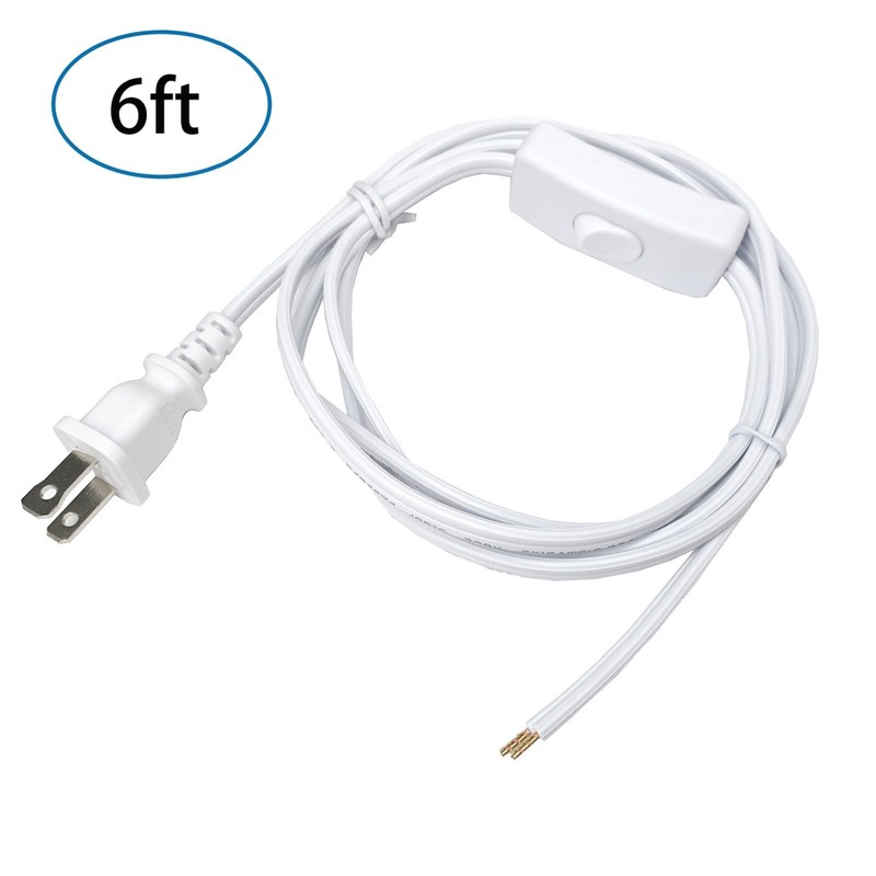 Lamp Cord with Switch Plug, 2 Prong Extension Cord 6