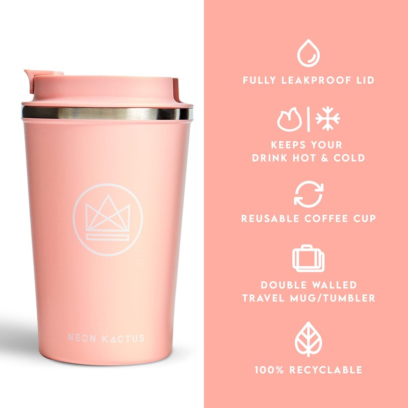 Neon Kactus Insulated Coffee Cup | Travel Cup | Double