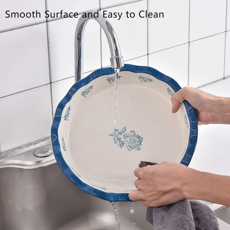 Wisenvoy Pie Pan Ceramic Pie Dish Pie Plate Deep Dish
