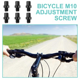 Yuanchu 6Pcs M10 Bike Brake Cable Handle Lever Adjusting Screws, 10mm Bicycle Brake Lever Adjuster Aluminum Alloy Bicycle Adjustable Parts for Mountain Bike Accessories