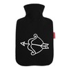 Huuraa Wärmflasche Amors Pfeil Bogen Geschenk 1,8 Liter Black Classic