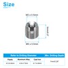 PATIKIL Self-Tapping Threaded Inserts, 20 Pcs M3 x M5 x