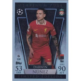 Match Attax 2024 2025 Darwin Nunez Platinum Pull Limited Edition Trading Card