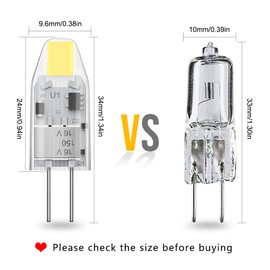 YUIIP G4 LED Bulb AC/DC 12V 1.2W (10W Halogen Bulb Replacement), 6000K Daylight White JC G4 Bi Pin Light Bulbs for Under Cabinet Puck Light, Chandelier, RV, Landscape Lighting, Non-Dimmable, 5-Pack