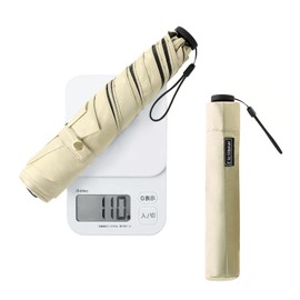 Parasol, Lightweight, 4.3 oz (110 g), UV Protection, Light Blocking, Folding, Women's, Compact, For Both Sunny and Rainy Weather, Men's Folding Umbrella, Convenient to Carry, UV Protection, Heat Stroke Protection, Sun Protection, Mother's Day, Father's Day, Gift (Khaki)