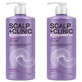 Elastin Scalp Clinic Deep Cleansing Mildly Acidic Shampoo Fresh Peppermint Scent, 2 bottles, 950ml / 엘라스틴 스칼프 클리닉 두피 딥클렌징 약산성 샴푸 프레쉬 페퍼민트 향, 2개, 950ml