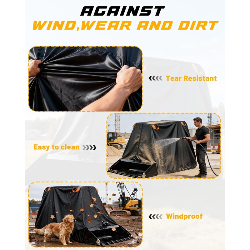 MDPROMCP Skid Steer Cover Waterproof Heavy Duty 420D Oxford Cloth