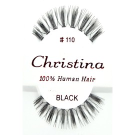 12x Eyelashes - #110 Christina 100% Human Hair Fake Eyelashes