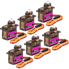 Seamuing 6Pcs MG90S Micro Servo 9G Servo Motor Metal Geared Micro Servo Motor 9G Smart Robot Car Helicopter Plane Boat