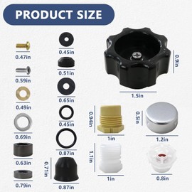 630-8500 Wall Hydrant Complete Service Kit by BLUE ELF Fits for Prier Outdoor Faucet Repair Kit 500 400 Series Vacuum Breaker and Handle Replacement Part Outside Faucet Wall Hydrants Accessories