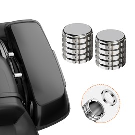 Reyrumbo 2Pcs Short Aluminum Docking Hardware Cover Kit Docking Magnet Caps Chrome for Harley Davidson Touring Street Glide, Electra Glide, Road Glide, Road King 2009-later