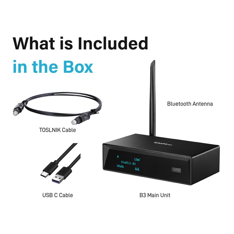 blafili B3 Professional XLR Bluetooth v5.1 Music Receiver, LDAC &