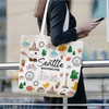 GOLRMC Seattle Canvas Tote Bag Aesthetic, Reusable Grocery Shopping Bags,