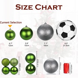 4 x Hanging Christmas Baubles 12cm