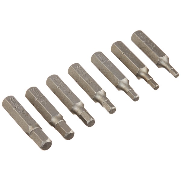 Irwin Tools IWAF21HEX7 Screwdriving Insert Bit Set (7 Pack), 3/32",