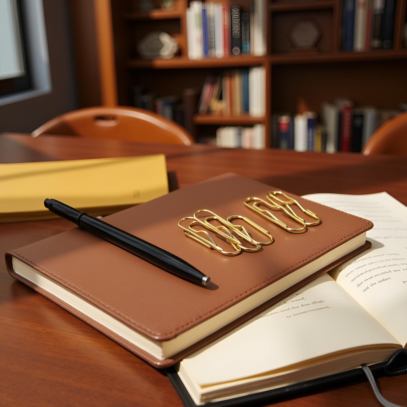 10Pcs Gold Metal Pen Clips, Multi Function Pen Holder Clips
