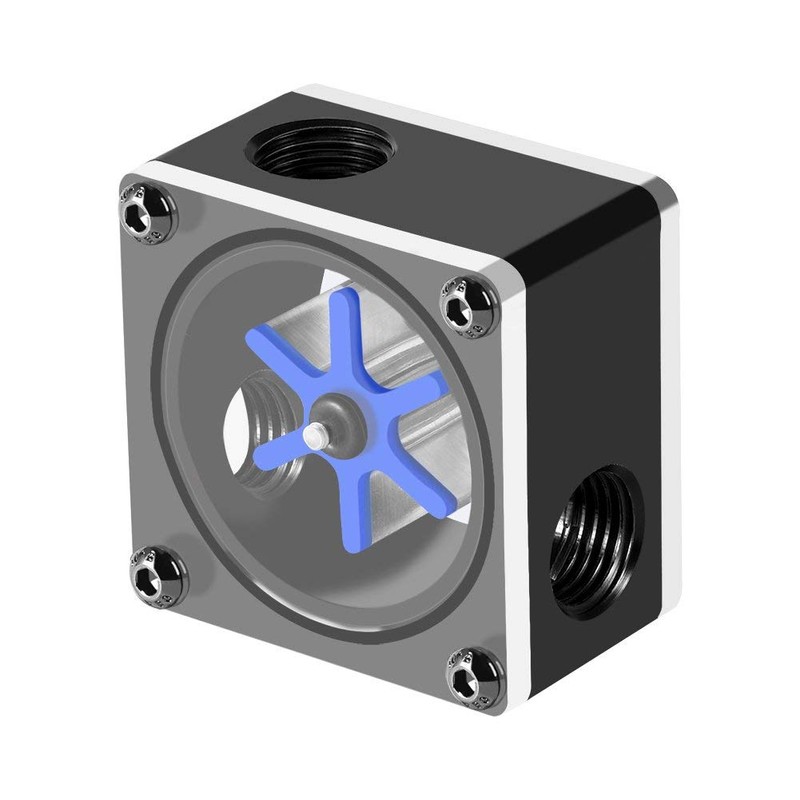 Yunir Water Flow Meter, 6 Impeller 3 Ways Flow Meter