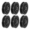 PATIKIL Universal Bearing Pulley Wheel 90mm/3.5", 6 Pcs Nylon Bearing