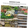 CORHAD 5 Pack Lawn Sprinkler Flags Iron Yard Markers Garden
