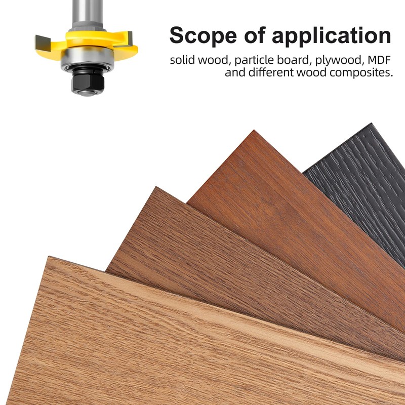 MEIGGTOOL 1/2 Inch Shank Slot Cutter Router Bit Set -