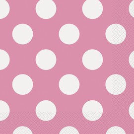 Hot Pink Polka Dot Party Napkin, 16ct