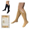 Presadee Calcetines de compresión para pantorrilla con cremallera moderada, 15-20