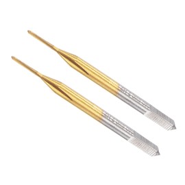 CoCud M0.8 x 0.2 Thread Size 3 Straight Cutting High Speed Steel Thread Cutting Tool for Repairing Stainless Steel Copper, 2 Pieces