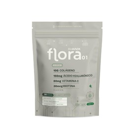 FLORA 01 | Bella | Péptidos de Colágeno con Biotina, Vitamina C y Ácido Hialurónico | Suplemento Alimenticio Natural | Cuidado de Piel, Cabello y Uñas | 30 servicios.