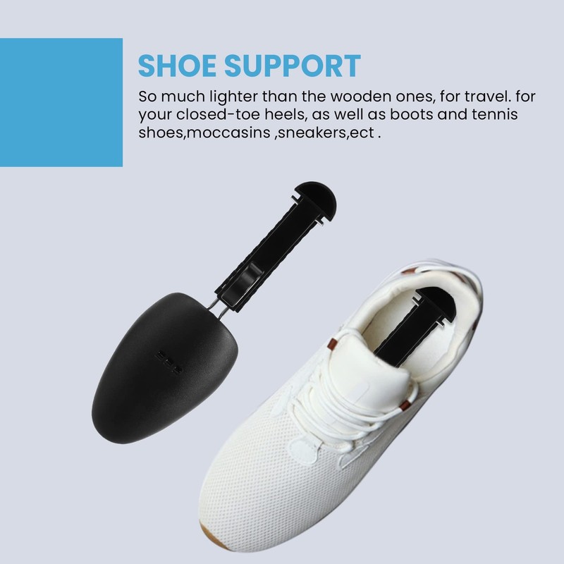 Happysnow 5 Pairs Practical Plastic Length Adjustable Men's Shoe Tree