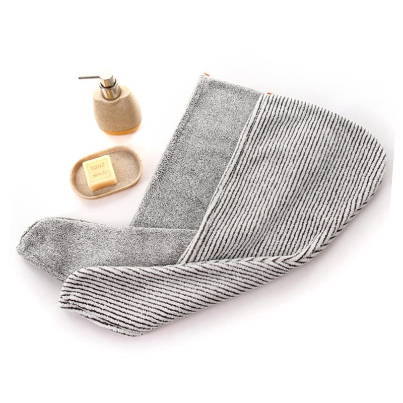 Baluue Quick Drying Towel Bamboo Charcoal Hair Drying Cap for
