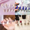 HUATEEN Nail Stuff,2 Pack Silver Magnetic Nail Stand Display with