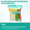 Resurhang 100 Pcs Zipper Microwave Steam Bags Reusable Steam Cooking