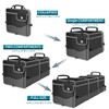 Trunk Organizer with Cooler, Collapsible Trunk Storage Container with Non