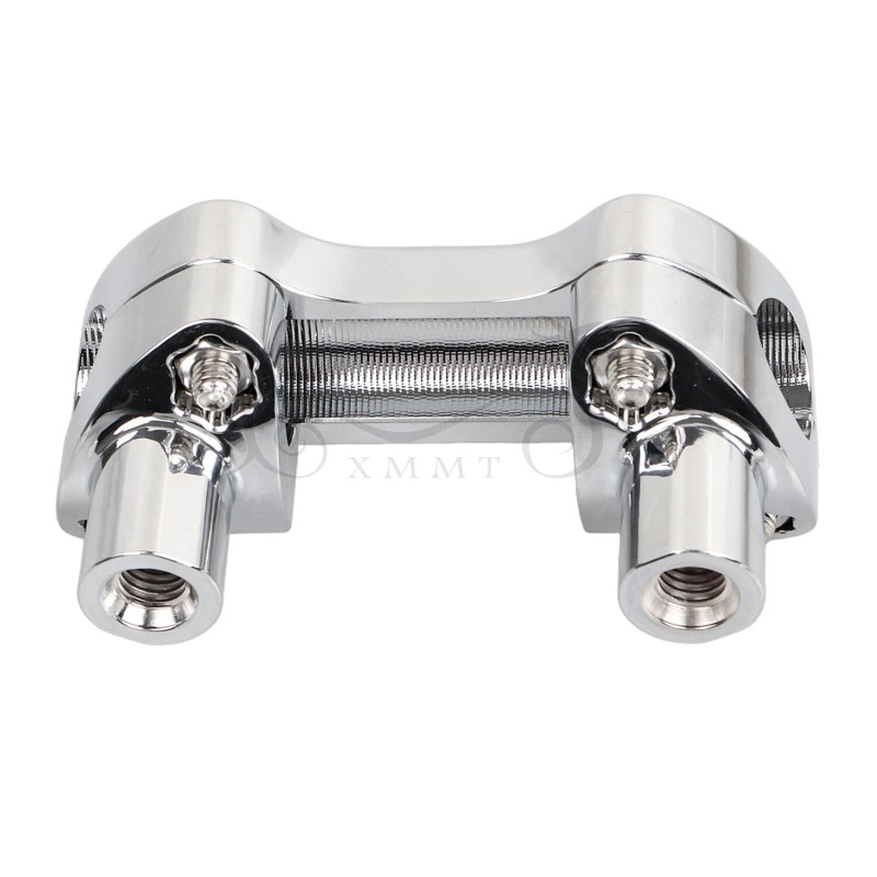 Unbranded Chrome 2" Risers 1" Handlebar Clamp For Harley Softail