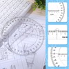 Zonon 2 Pack 6 Inch Protractor, Multifunctional Drawing Ruler Rotatable