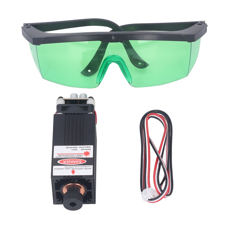 3W Engraving Laser Module 450nm Blue Light Focusable Fast Heat