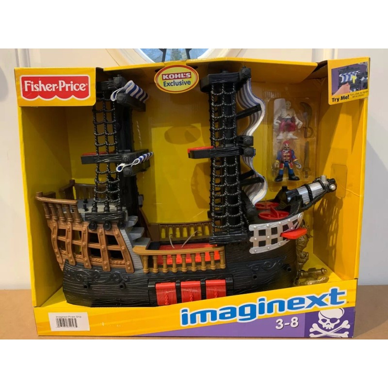 Fisher-Price Fisher price Imaginext Black and Red Pirate Ship with