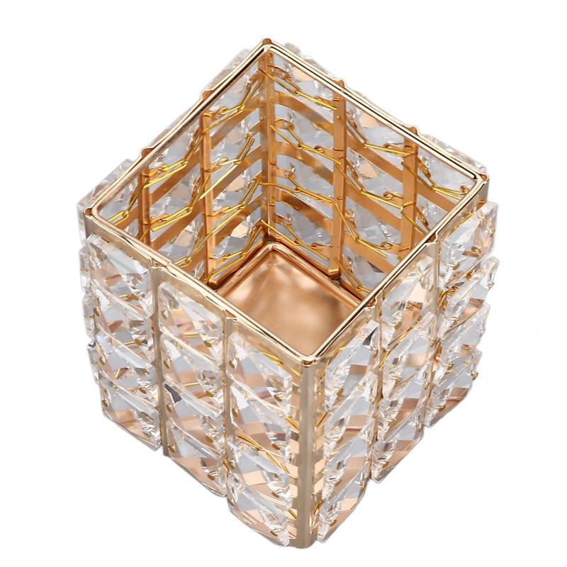 European Style Crystal Storage Box Crystal Jewelry Trinket Box Square
